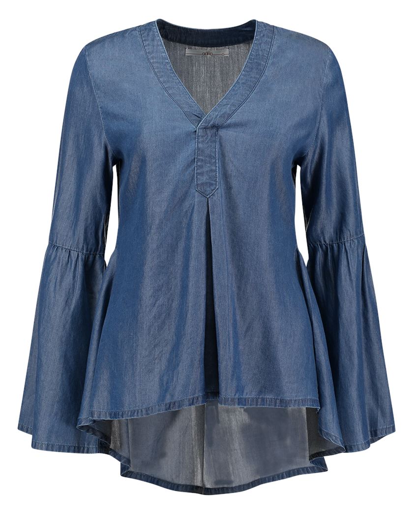 Blouse AAIKO Bernelle Tencel Blauw Spijker | Blue Denim